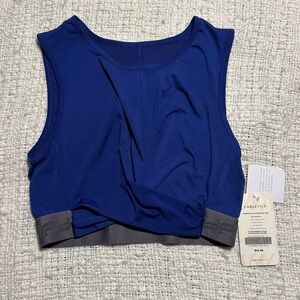 Fabletics Blue/Purple and Gray Crop Top